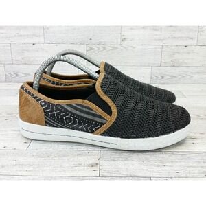 Muk Luks Street Smart Sneakers Shoes Woven Bohemian Boho Flats Women's Size 8.5